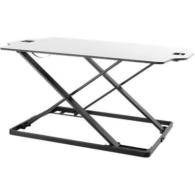 ProperAV Ultra Slim Sit Stand Workstation Height Adjustable 795 x 540 x 400 mm Black, White