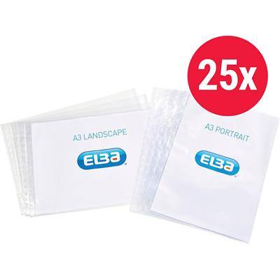 OXFORD Punched Pockets A3 Portrait Clear 120 Micron Pack of 25