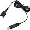 EPOS SENNHEISER ED 01 Wired Mono Headset Cable No Noise Cancellation USB without Microphone Black