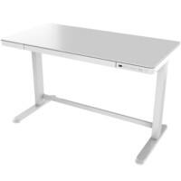 Euroseats Sit-Stand Workstation 75.WER.GL.WH White Glass Height Adjustable 720 - 1210 mm