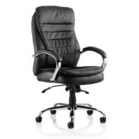 Executive Chair Rocky Black Leather High Back With Arms