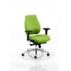 Dynamic Synchro Tilt Posture Chair With Maringa Teal Fabric Multi-Functional Arms Chiro Plus Without Headrest High Back