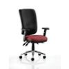 Dynamic Independent Seat & Back Task Operator Chair Height Adjustable Arms Chiro Black Back, Ginseng Chilli Seat High Back
