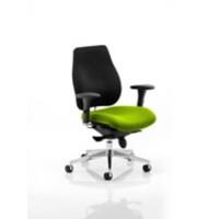 Dynamic Synchro Tilt Posture Chair Multi-Functional Arms Chiro Plus Black Back, Myrrh Green Seat Optional Headrest High Back