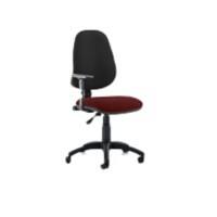 Dynamic Permanent Contact Backrest Task Operator Chair Height Adjustable Arms Eclipse I Black Back, Ginseng Chilli Seat Without Headrest High Back