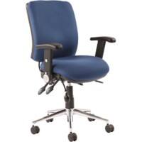 Dynamic Independent Seat & Back Task Operator Chair Height Adjustable Arms Chiro Blue Seat Without Headrest Medium Back