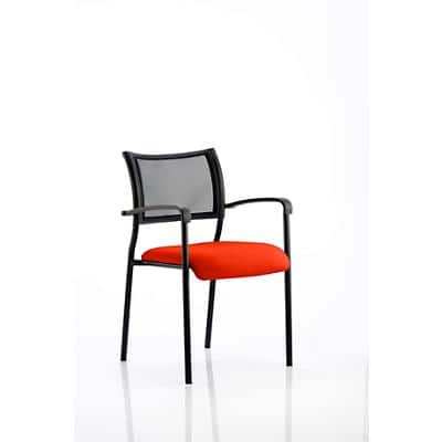 dynamic Brunswick Visitor Chair Fixed Armrest Seat Tabasco Orange 550 x 610 x 840 mm Fabric