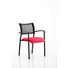 Dynamic Visitor Chair Fixed Armrest Brunswick Seat Bergamot Cherry Fabric