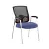 Dynamic Visitor Chair Fixed Armrest Portland Seat Stevia Blue Fabric