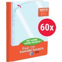 OXFORD Punched Pocket Pad A4 Clear 50 Micron Pack of 60