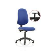 Dynamic Independent Seat & Back Task Operator Chair Height Adjustable Arms Eclipse Plus XL Blue Seat Without Headrest High Back