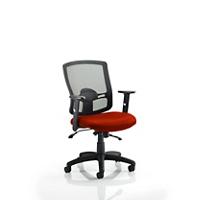 Dynamic Basic Tilt Task Operator Chair Height Adjustable Arms Portland II Tabasco Red Seat Without Headrest Medium Back