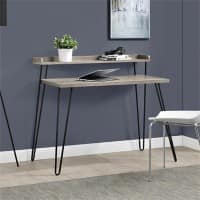 DOREL HOME Non Height Adjustable Desk Rectangular 9881096COMUK Oak Laminated Particle Board, Metal 1,135.38 x 604 x 899.16 mm