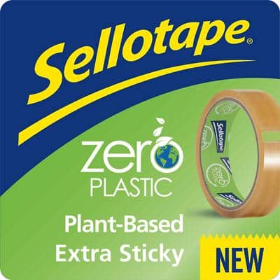 Sellotape Tape Zero Plastic Transparent 24 mm (W) x 30 m (L) 76.2 mm