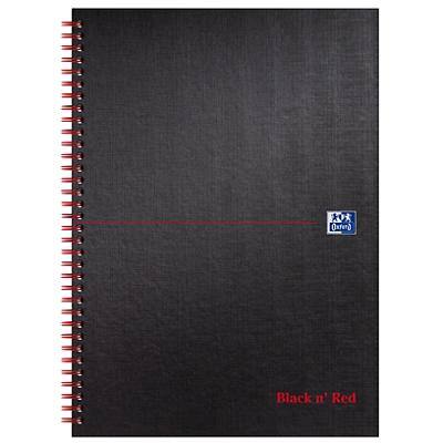 OXFORD Notebook A4 Ruled Spiral Bound Cardboard Black 140 Pages