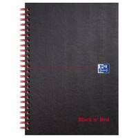 OXFORD Notebook A5 Ruled Spiral Bound Cardboard Black 140 Pages