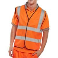 B Seen Waistcoat High-Visibility Orange Hi-Vis Polyester 4XL