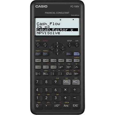 Casio Financial Calculator FC 100V-2 Digit Display Black