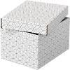 Esselte Home Storage and Gift Box 628280 Small 100% Recycled Cardboard White 200 x 255 x 150 mm Pack of 3