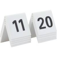 Securit Table Numbers 11-20 white 5.2 x 4.5 x 5.2 cm Pack of 10