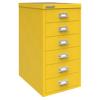 Bisley 29 Series Steel Multi Drawer Cabinet 6 Drawers 279 x 380 x 590 mm Yellow