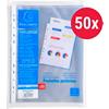 Exacompta Punched Pockets A4 Smooth Transparent 60 Microns PP (Polypropylene) Top Opening 5250E Pack of 50