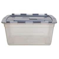 Whitefurze Storage Box with Lid 45 L Transparent 59 x 43 x 28 cm