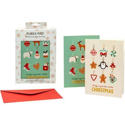 PUKKA Greeting Card 9774-XMS Assorted 114 mm (W) X 155 mm (D) X 20 mm (H)