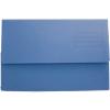 Guildhall Document Wallet DW250-BLUZ A4, Foolscap Flap Cardboard Landscape 27 (W) x 14 (D) x 37.5 (H) cm Blue Pack of 50