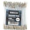 Seco Treasury Tags Metal White 100 mm Pack of 150