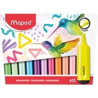 Maped Highlighter Assorted Broad Chisel Pack of 12