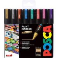 POSCA 153544855 Paint Marker Assorted Broad Bullet 1.8 - 2.5 mm Pack of 8