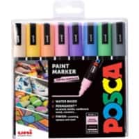 POSCA 153544854 Paint Marker Assorted Broad Bullet 1.8 - 2.5 mm Pack of 8
