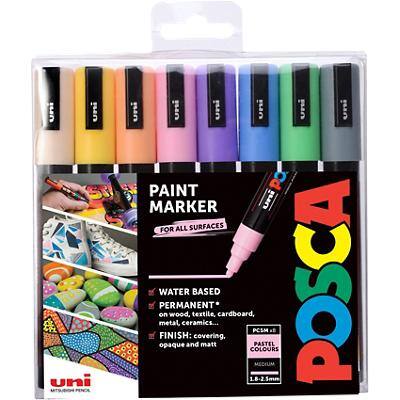 POSCA 153544854 Paint Marker Assorted Broad Bullet 1.8 - 2.5 mm Pack of 8