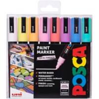POSCA 238212175 Paint Marker Assorted Broad Bullet 1.8 - 2.5 mm Pack of 8
