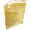 RAJA Padded Envelopes Gold Plain Kraft Paper, PE (Polyethylene) 165 (W) x 100 (H) mm Peel and Seal 75 gsm Recycled 50% Pack of 200