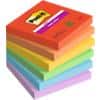Post-it Super Sticky Notes Playful Colour Collection 76 mm x 76 mm 90 Sheets Pack of 6