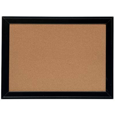 Nobo Small Wall Mountable Notice Board 1903922 Cork Contemporary Black Frame 585 x 430 mm Brown