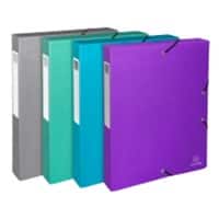 Filing Box Exacompta Teksto A4 Assorted 250 x 330 mm Coated Card Pack of 4