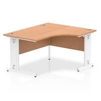 Dynamic Right-hand Desk Impulse ICDRW14WOAK Brown 1400 mm (W) x 25 mm (D) x 730 mm (H)