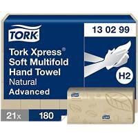 Tork Hand Towel H2 Natural 21 Packs of 180 Sheets
