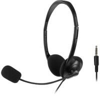ACT Wired Stereo Headset Over-the-head Microphone Black