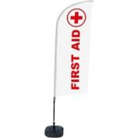 SHOWDOWN First Aid Wind shape Beach Flag 330 x 89 cm Single Aluminium