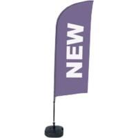 SHOWDOWN New Wind shape Beach Flag Purple 330 x 89 cm Single Aluminium
