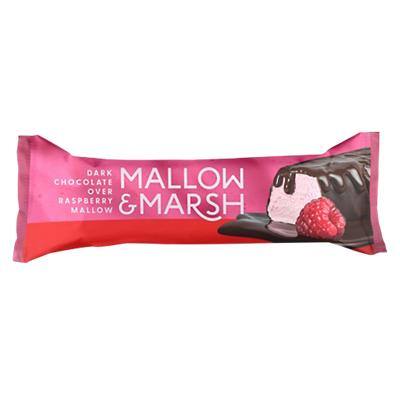 Mallow & Marsh Raspberry Chocolate Bar Marshmallow Raspberry Dark Pack of 12