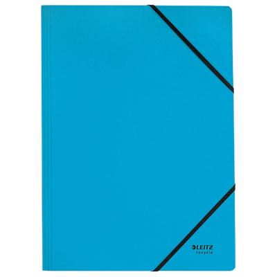 Leitz Recycle Card Folder with Elastic Bands 3908 A4 CO2 Compensated Blue 100% Recycled Card
