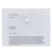 Viking Document Wallet A5 Press Stud PP (Polypropylene) Landscape 18 (W) x 22 (H) cm Transparent Pack of 5