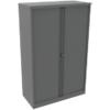 Bisley Tambour Cupboard Lockable with 3 Shelves Steel Essentials 1000 x 470 x 1585mm Goose Grey