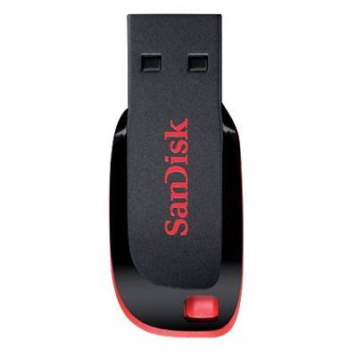 SanDisk USB 2.0 Flash Drive Cruzer Blade 64 GB Black, Red