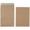 Office Depot Non Standard Premium Gusset Envelopes 254 x 356 mm Peel and Seal Plain 140 gsm Brown Pack of 125